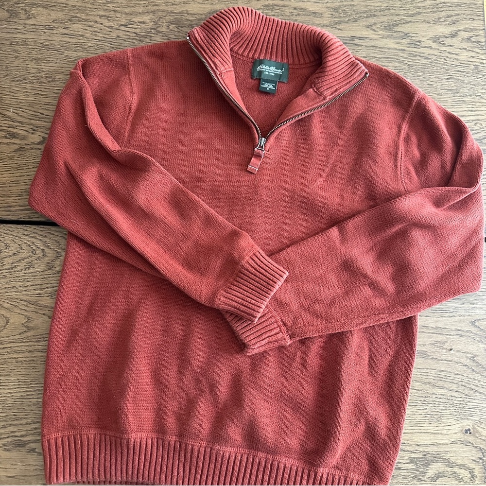 Eddie Bauer Orange quarter zip